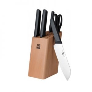 Набор ножей из нержавеющей стали Xiaomi Huo Hou HU0057 (4 ножа+ножницы+подставка)